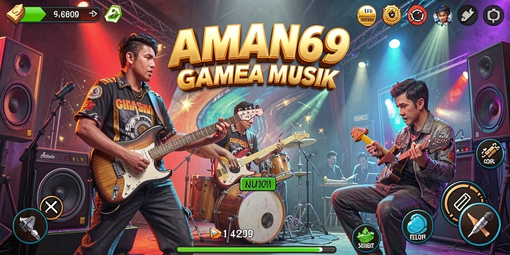 Menampilkan permainan musik yang seru dan interaktif.