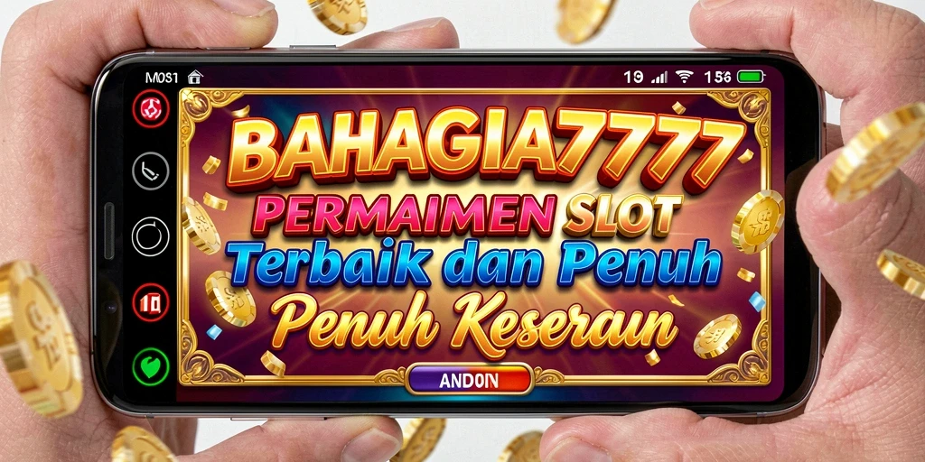 Tampilan utama gameplay BAHAGIA777 dengan slot yang berwarna-warni.