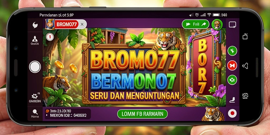 Tampilan gameplay BROMO77 yang seru dan penuh warna.