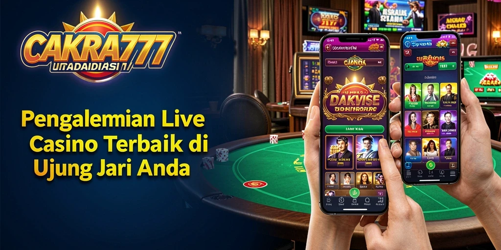 Screenshot menampilkan dealer profesional dan gameplay seru di CAKRA777.