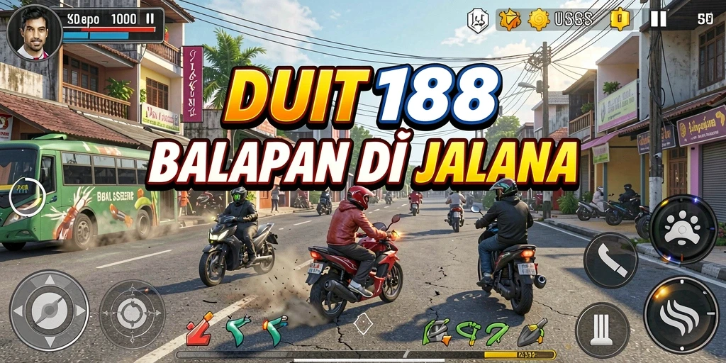 Tampilan gameplay balapan yang seru dan menantang di DUIT188.