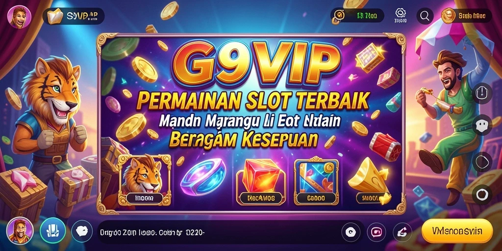 Tampilan gameplay G9VIP yang menarik dengan tema Slot yang variatif.