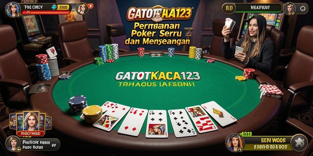 Tampilan menarik dari gameplay Poker di GATOTKACA123.