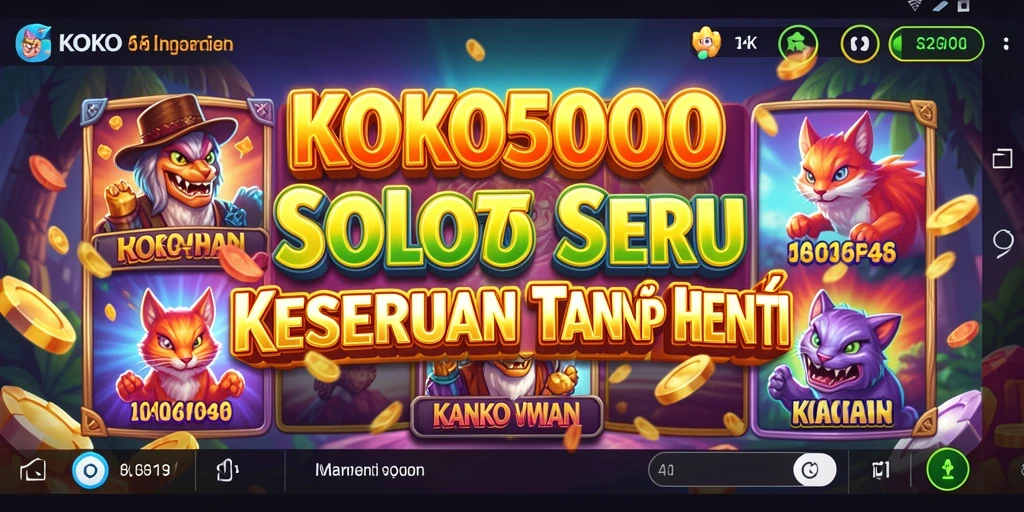 Tampilan menarik gameplay Slot KOKO5000 dengan bonus yang menggiurkan.