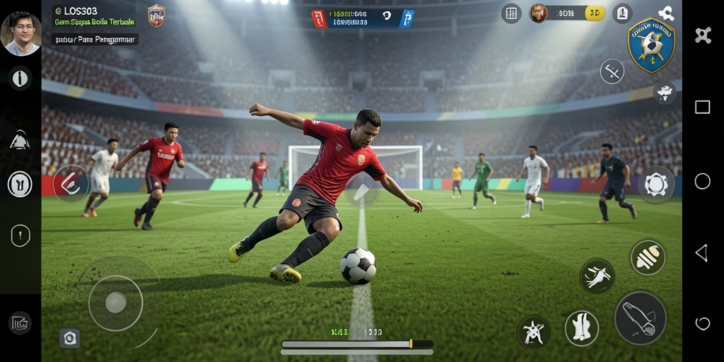 Gameplay seru LOS303 dengan aksi di lapangan sepak bola.