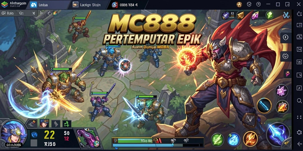 Tangkapan layar gameplay MOBA yang mengasyikkan di MC888.