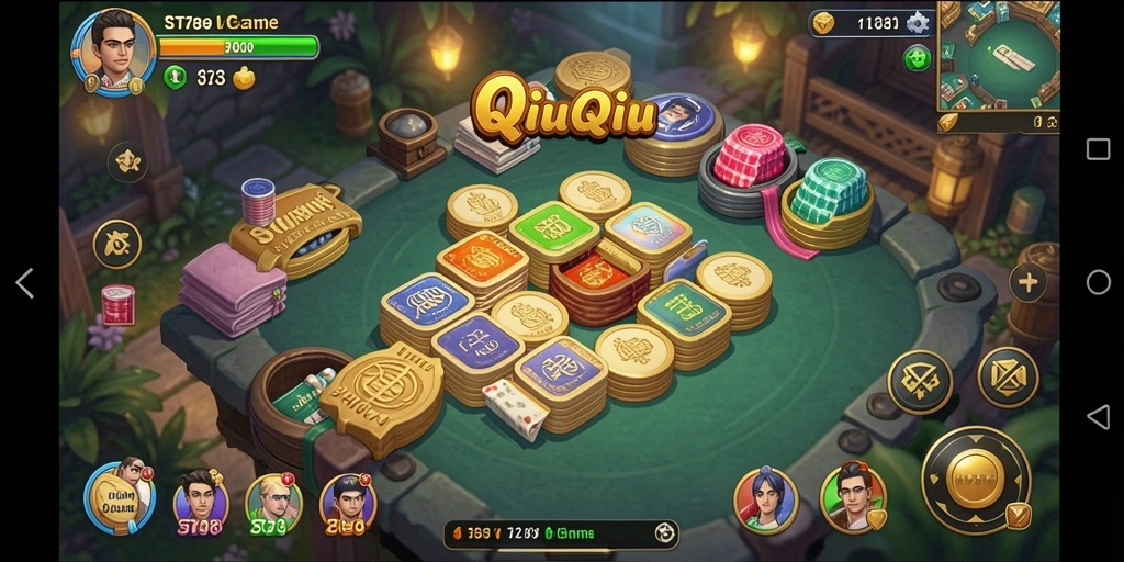 Tampilan gameplay mengasyikkan dari ST789 dalam permainan QiuQiu.