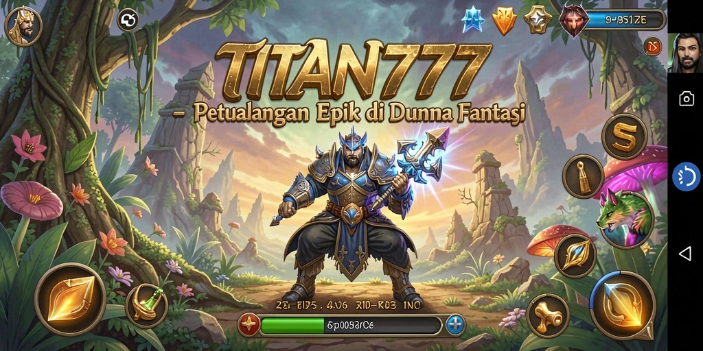 Tampilan gameplay seru dari TITAN777 di dunia petualangan.