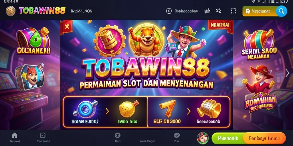Screenshot gameplay TOBAWIN88 yang menunjukkan slot yang seru.