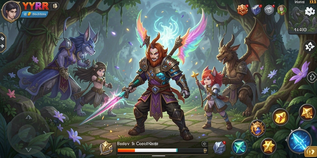 Gameplay YYRR menunjukkan pertarungan epik dan dunia yang indah.